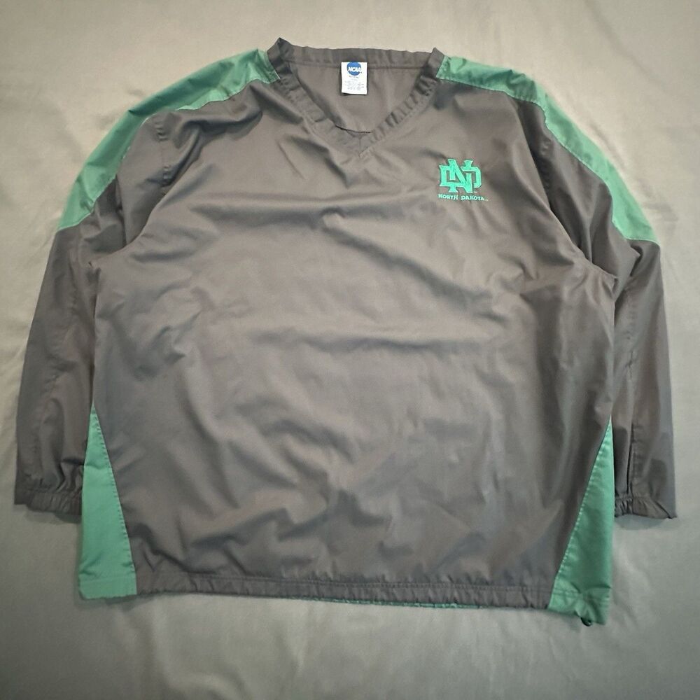 Vintage North Dakota Fighting Sioux Windbreaker Pullover VNeck Mens XL NCAA Y2K